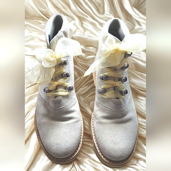 3•1 PHILLIP LIM Dylan Canvas Lace-up Hiking Boots In Neutrals Size 37.5 EUC - Picture 7 of 10